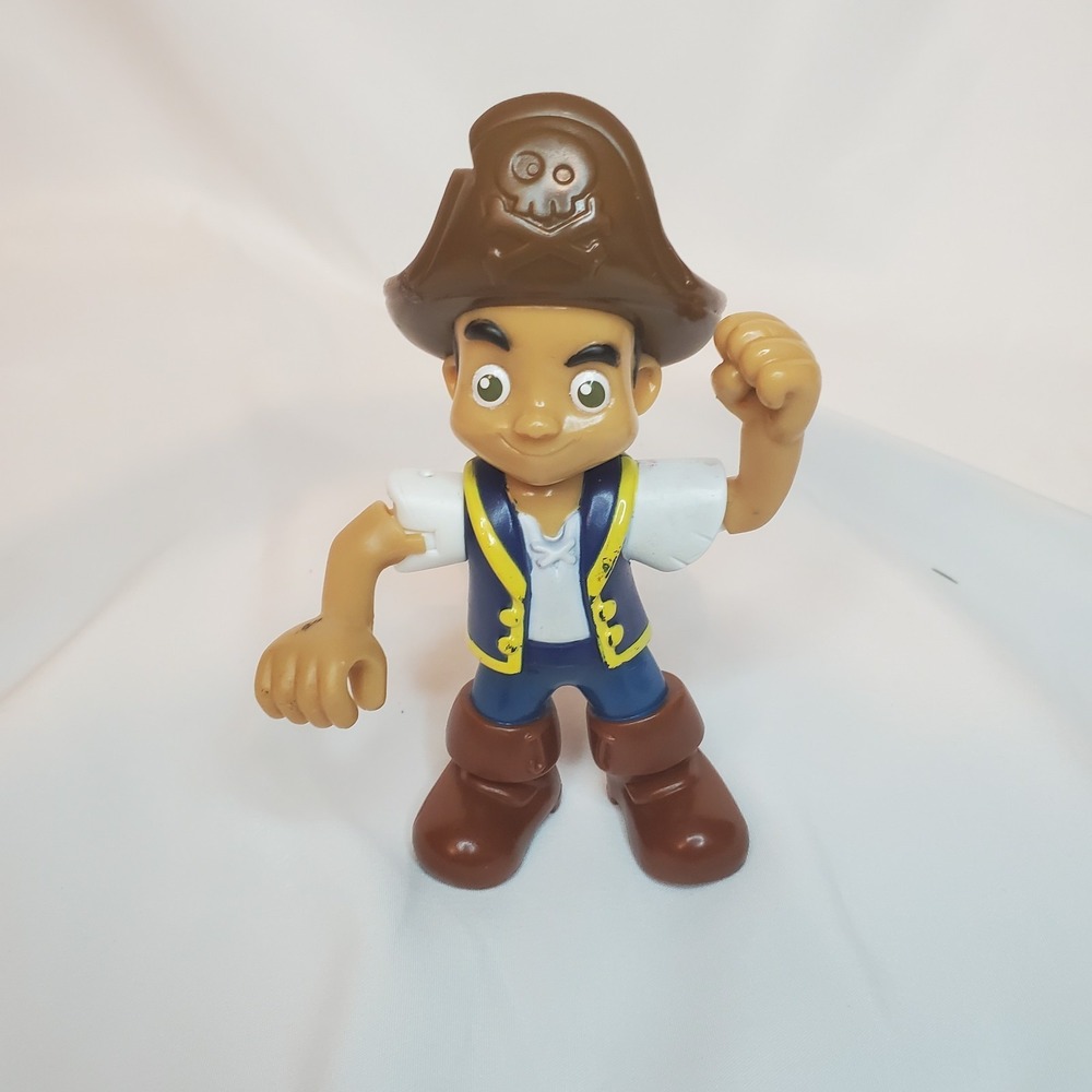 Disney Peter Pan Jake Hard Plastic Figure Neverland Pirate 5" 2013